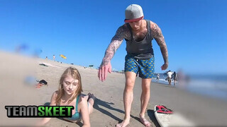 TeamSkeet - a strandon felszedett lány keményen megtéve